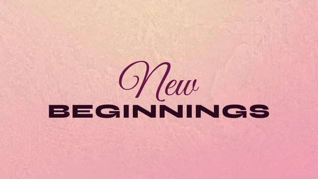 New Beginnings Dawn Plaster, a sermon title slide