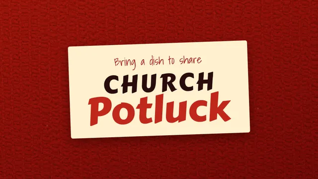 Church Potluck Tomato, a sermon title slide